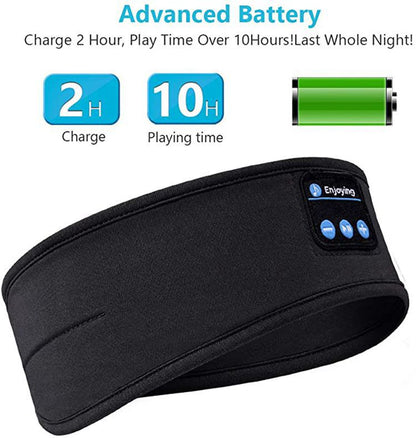 Wireless Bluetooth Sleeping Headphones Headband Thin Soft Elastic Comfortable Music Ear Phones Eye Mask for Side Sleeper Sports